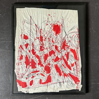 A 1970's Abstract on Paper by Angel Darisio