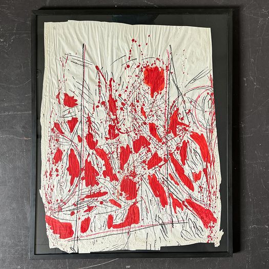 A 1970's Abstract on Paper by Angel Darisio