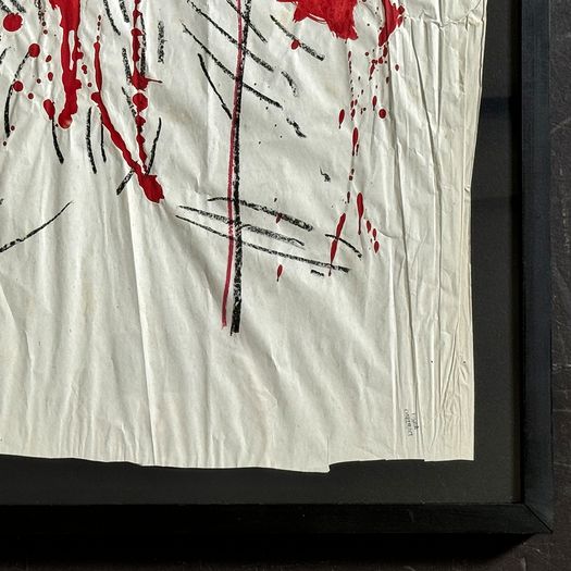 A 1970's Abstract on Paper by Angel Darisio