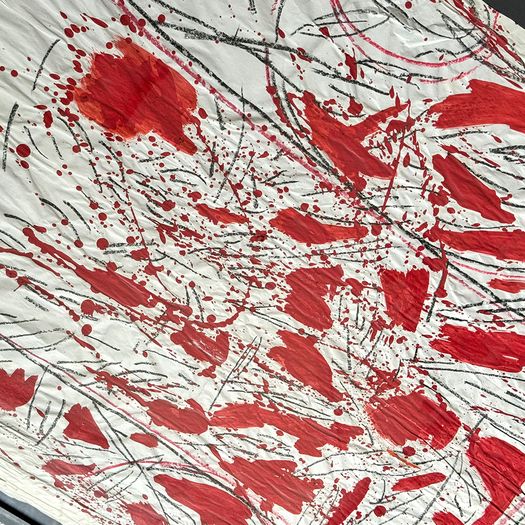 A 1970's Abstract on Paper by Angel Darisio