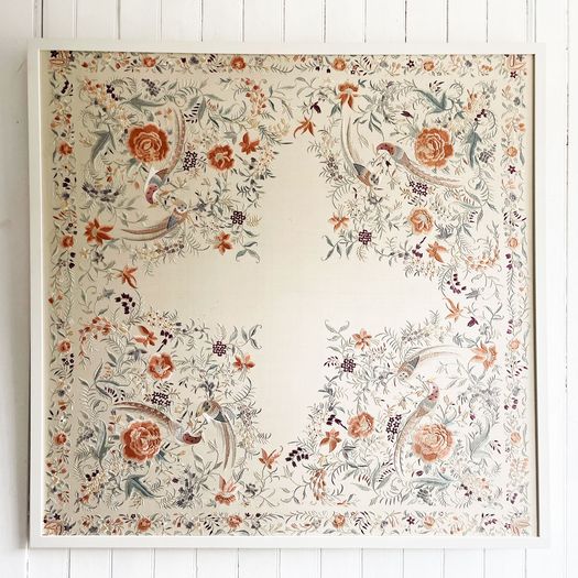 An Early 20th C Colourful Cantonese Framed Embroidery