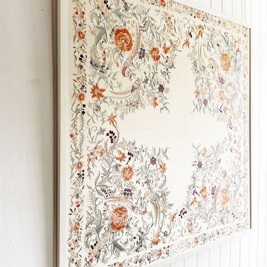 An Early 20th C Colourful Cantonese Framed Embroidery