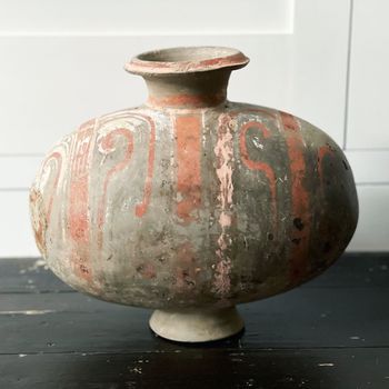 A Chinese Han Dynasty Pottery Cocoon Vase Dating from BC200