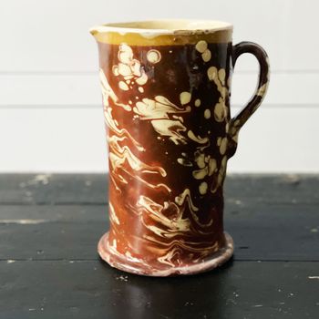 Late 19th C Southern Italian Glazed Ceramic Jug 1