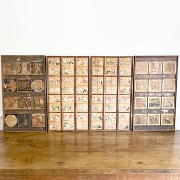 Four Hand Painted 19th C Japanese Panels