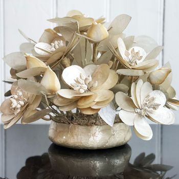 A 1960's French Mother of Pearl Flower Bouquet