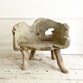 A Magnificent Early 20th C Naturalistic Wooden Garden Chair