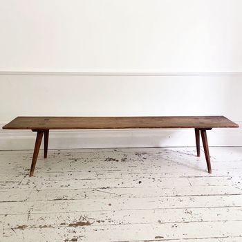 An Early 20th Century Primitive Pine Bench