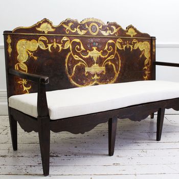 A 19th Century Spanish Gilded Hall Bench
