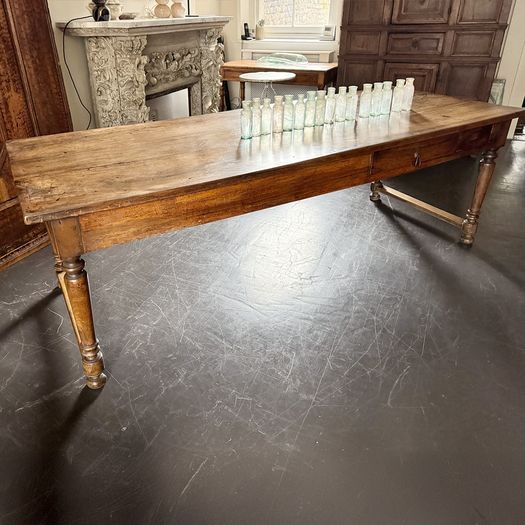 A Late 18th C/Early 19th C Walnut Dining Table of Beautiful Colour with Secret Drawer