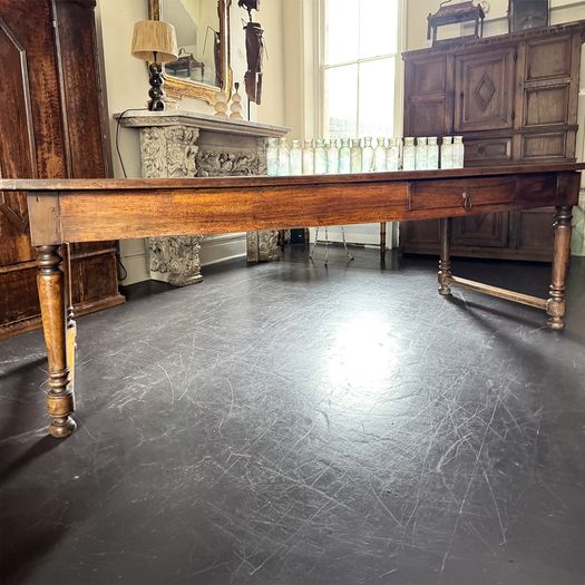 A Late 18th C/Early 19th C Walnut Dining Table of Beautiful Colour with Secret Drawer