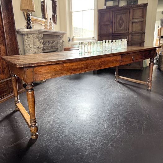 A Late 18th C/Early 19th C Walnut Dining Table of Beautiful Colour with Secret Drawer