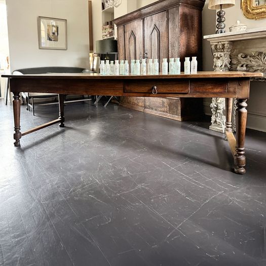A Late 18th C/Early 19th C Walnut Dining Table of Beautiful Colour with Secret Drawer