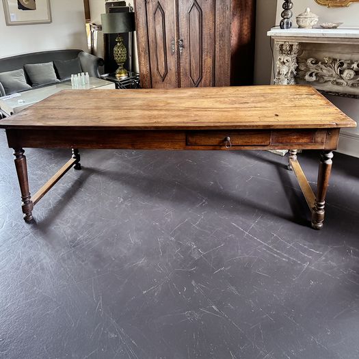 A Late 18th C/Early 19th C Walnut Dining Table of Beautiful Colour with Secret Drawer