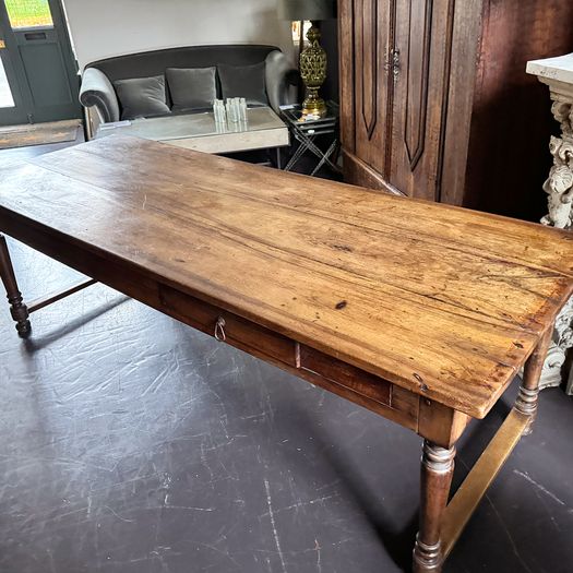 A Late 18th C/Early 19th C Walnut Dining Table of Beautiful Colour with Secret Drawer