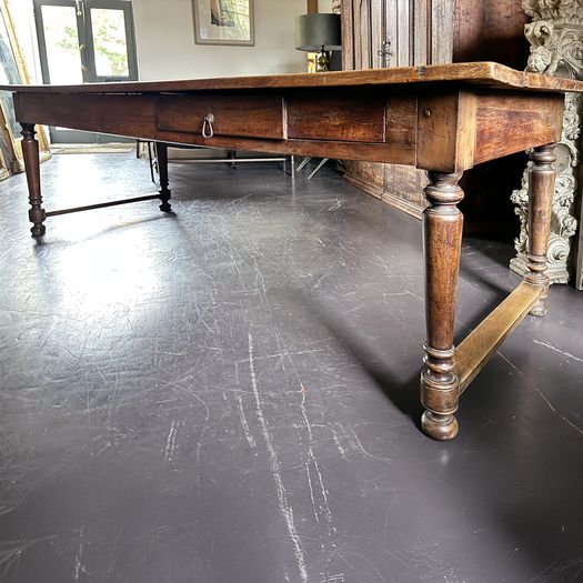 A Late 18th C/Early 19th C Walnut Dining Table of Beautiful Colour with Secret Drawer