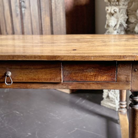 A Late 18th C/Early 19th C Walnut Dining Table of Beautiful Colour with Secret Drawer