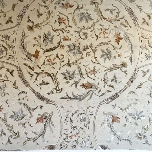 A 19th C Chinese Export Silk Framed Embroidery
