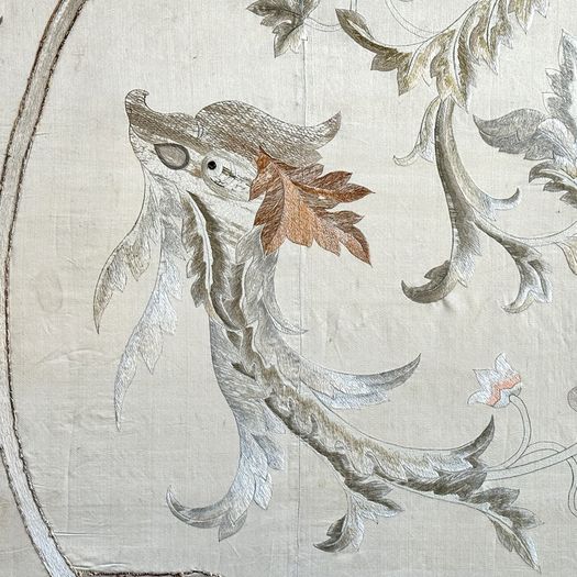 A 19th C Chinese Export Silk Framed Embroidery