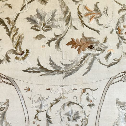 A 19th C Chinese Export Silk Framed Embroidery