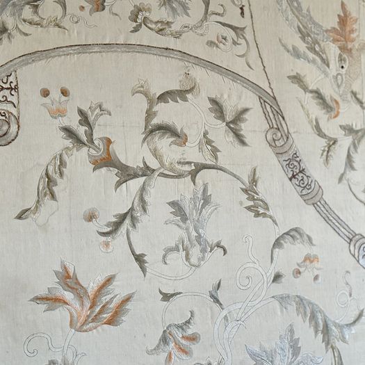 A 19th C Chinese Export Silk Framed Embroidery