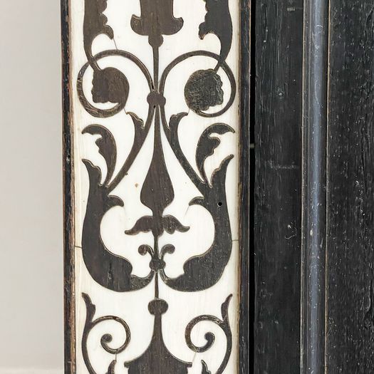 A 19th C Italian Decorative Ebonised Ivory Inlay Cupboard