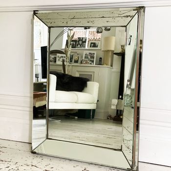A 1940's French Cushion Mirror