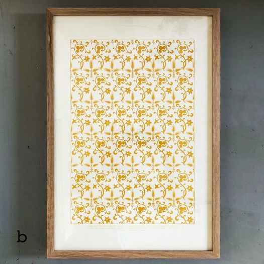 A Set of Colourful Framed Lithographs of Textile Designs