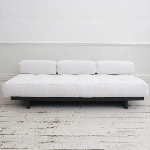 1960's De Sede DS-80 Daybed in White Linen