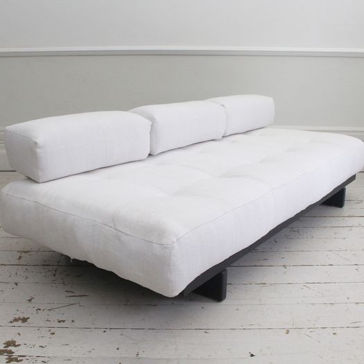1960's De Sede DS-80 Daybed in White Linen