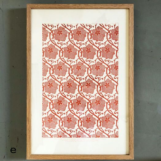 A Set of Colourful Framed Lithographs of Textile Designs
