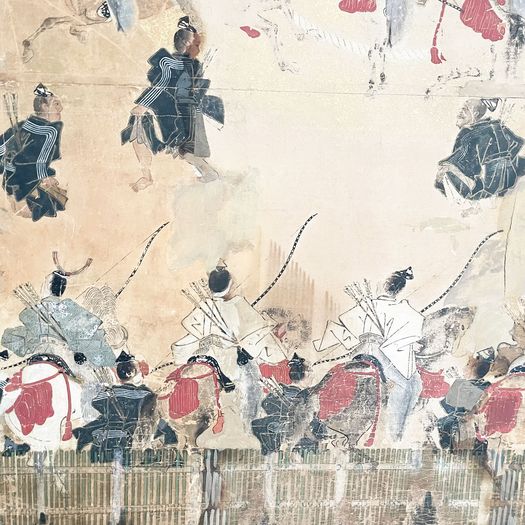 A Superb Early 17th C Edo Period Four Fold Japanese Screen
