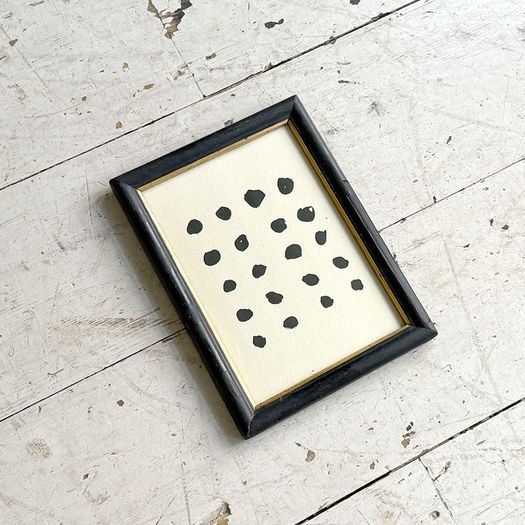 'Dots' An Abstract Ink on Paper in Ebonised Frame G