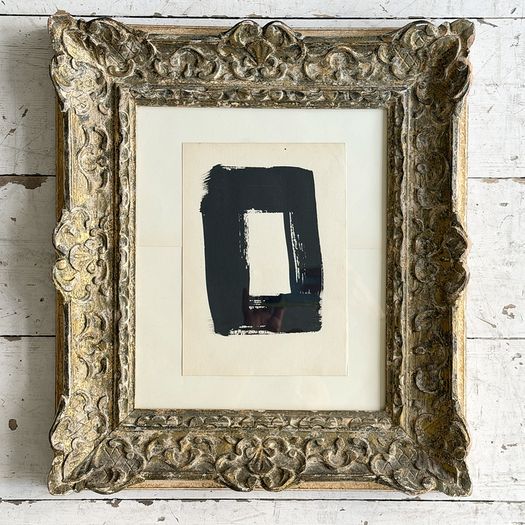 'Box' An Abstract Ink on Paper in Vintage Montparnasse Frame