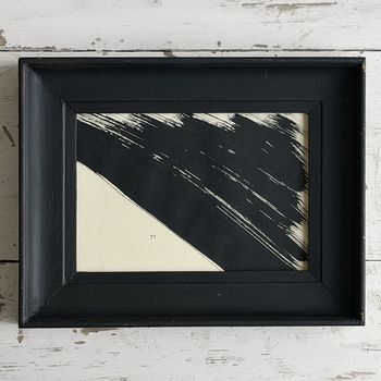 '71' An Abstract Ink on Paper in Vintage Frame