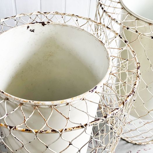 A Pair of 1950's Italian Sculptural Metal Framed Planters