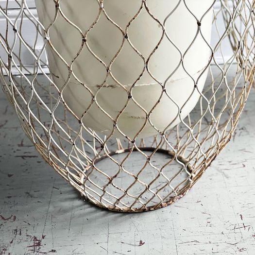 A Pair of 1950's Italian Sculptural Metal Framed Planters