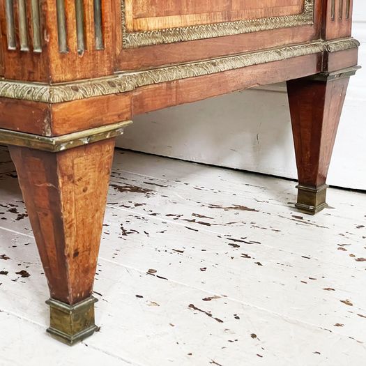 A Majestic Louis XVI Mahogany and Brass Commode