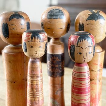 Antique Japanese Kokeshi Dolls - Medium