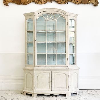 A Superb 18th C Dutch Low Wasted Glass Vitrine