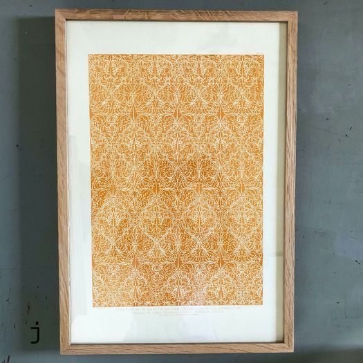 A Set of Colourful Framed Lithographs of Textile Designs