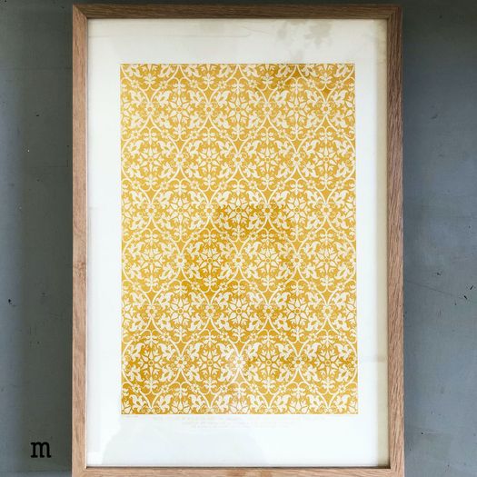 A Set of Colourful Framed Lithographs of Textile Designs