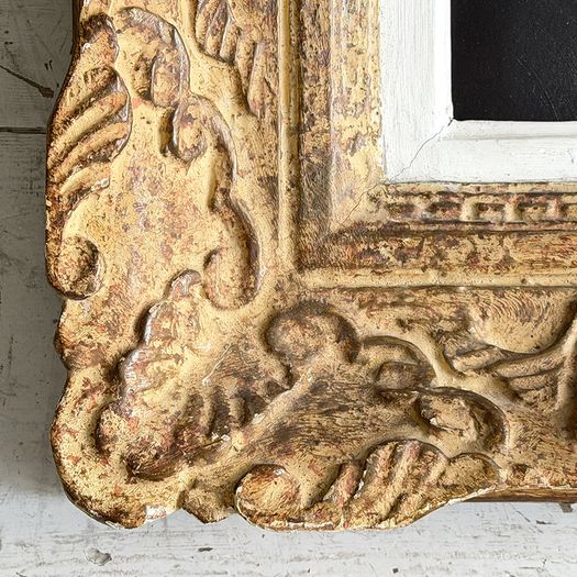 A Monochrome Abstract Acrylic on Paper by Margot Sinclair in Antique Montparnasse Frame