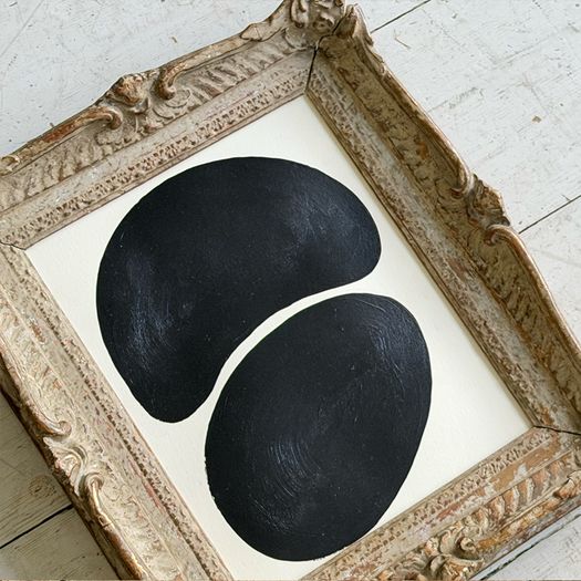 A Monochrome Abstract Acrylic on Paper by Margot Sinclair