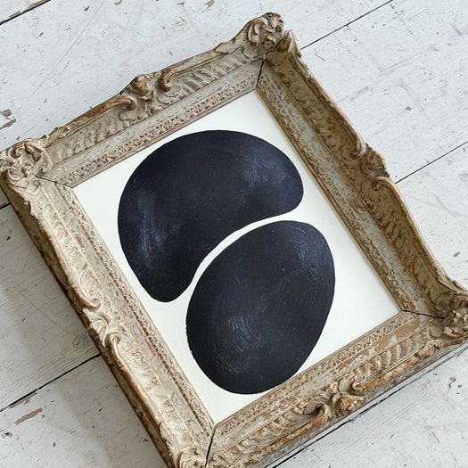 A Monochrome Abstract Acrylic on Paper by Margot Sinclair