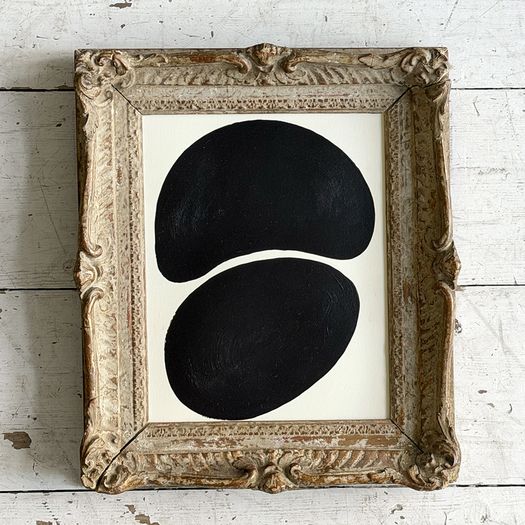 A Monochrome Abstract Acrylic on Paper by Margot Sinclair