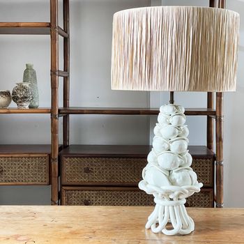 A 1960's Casa Pupo Basket of Lemons Ceramic Table Light