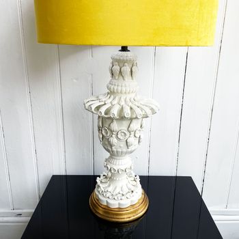 A 1950's Spanish Casa Pupo White Ceramic Table Light