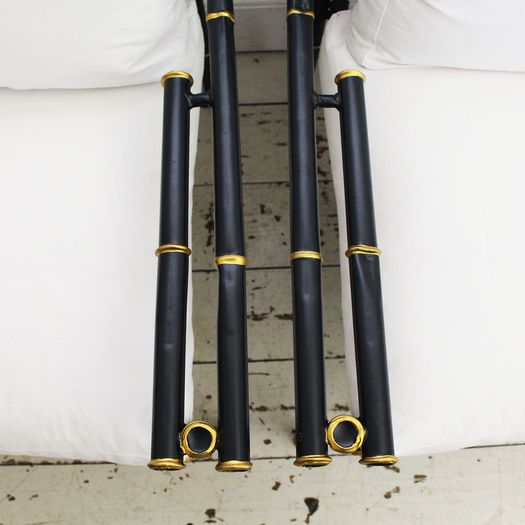 A Fine 1950's French Faux Bamboo Painted Metal Suite