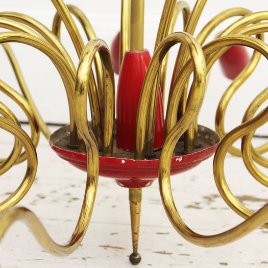 A Very Large Mid Century Italian Sixteen Arm Chandelier in the style of Stilnovo